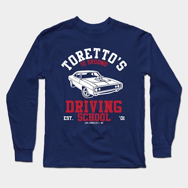 Fast And the Furious Torettos Driving School Long Sleeve T-Shirt by Rebus28